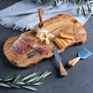 Rustic Charcuterie & Cheese Board Olive Wood